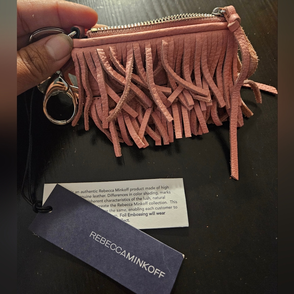 Rebecca Minkoff Pink Fringe Keychain